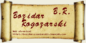 Božidar Rogožarski vizit kartica